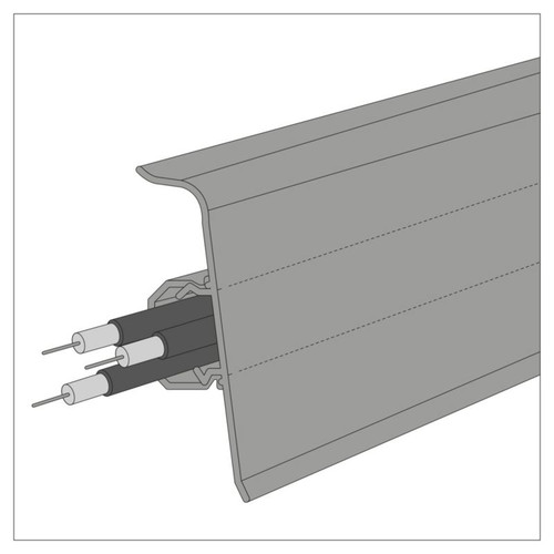 GoodHome PVC Skirting Board Core 24 x 75 x 2200 mm decor 660