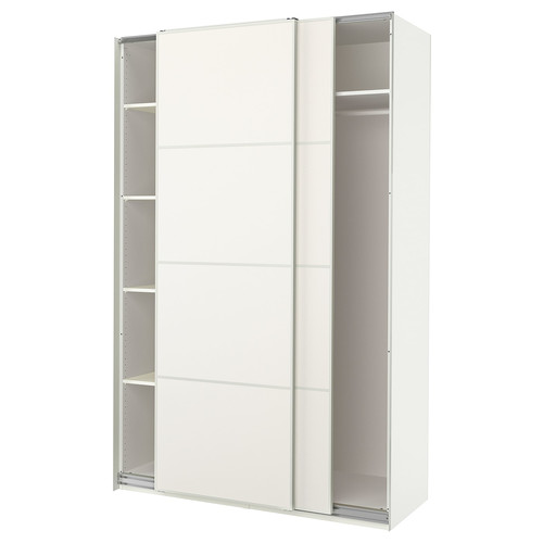 PAX / MEHAMN Wardrobe, white/double sided white, 150x66x236 cm