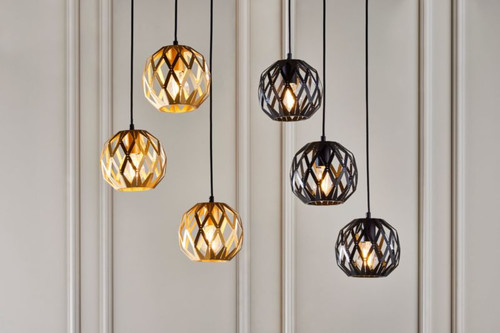 Italux Pendant Lamp Hilo 3x E27, gold