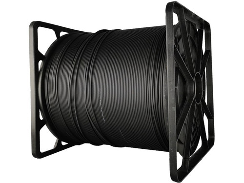 Alantec Optical Fiber Cable OS2 FTTH Flat SM 2J 9/125 LSOH 1000m, black