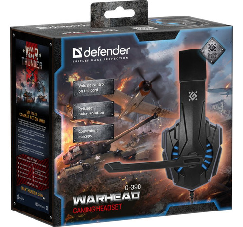 Defender Gaming Headset Headphones Warhead G-390