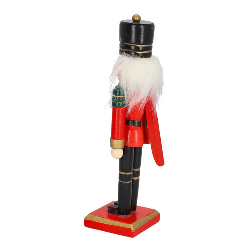 Nutcracker Christmas Decoration 15cm, red/cap