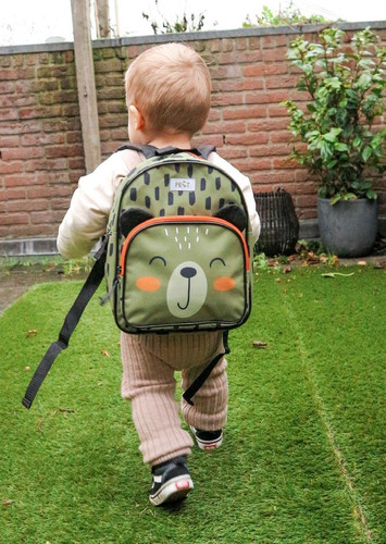 Pret Preschool Backpack PRET Bear Giggle Army