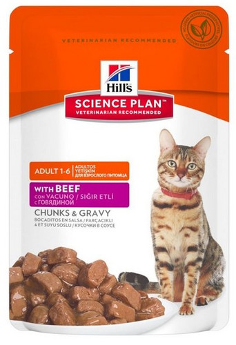 Hill's Science Plan Feline Adult Cat Food with Beef 85g