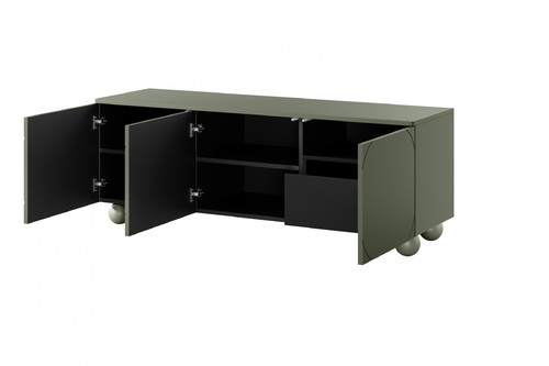 TV Cabinet Sonatia II 150 cm, with internal drawer, olive