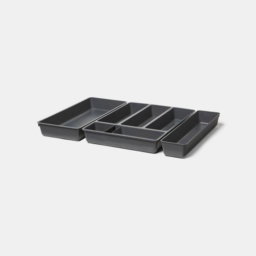 GoodHome Cutlery Organizer Nitaki 19.8 cm, grey