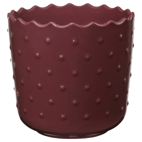 SESAMFRÖN Plant pot, indoor/outdoor brown-red, 9 cm