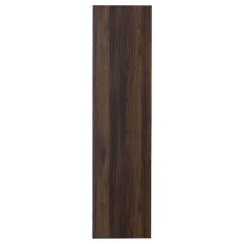 STORKLINTA Door with hinges, dark brown/oak effect, 50x195 cm