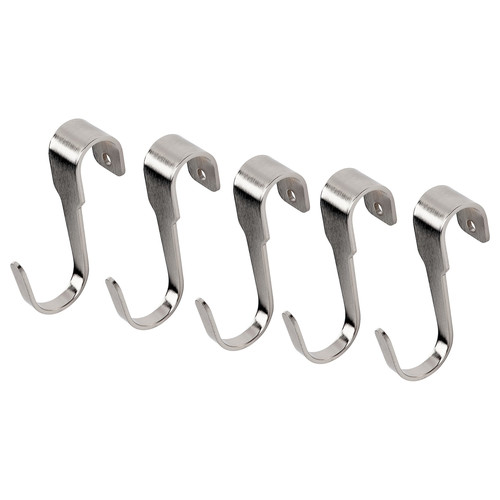 HULTARP Hook, nickel-plated, 7 cm, 5 pack