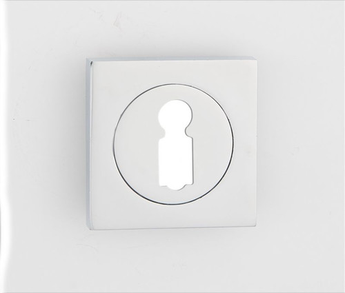 Door Escutcheon Quadro-QR, square, chrome