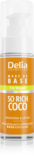 Delia Cosmetics Vegan Smoothing-Lifting Make Up Base So Rich Coco 30ml