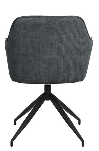 Upholstered Swivel Chair Brenda, dark grey