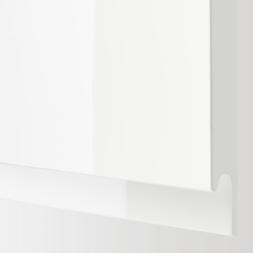 METOD Wall cabinet horizontal, white/Voxtorp high-gloss/white, 40x40 cm