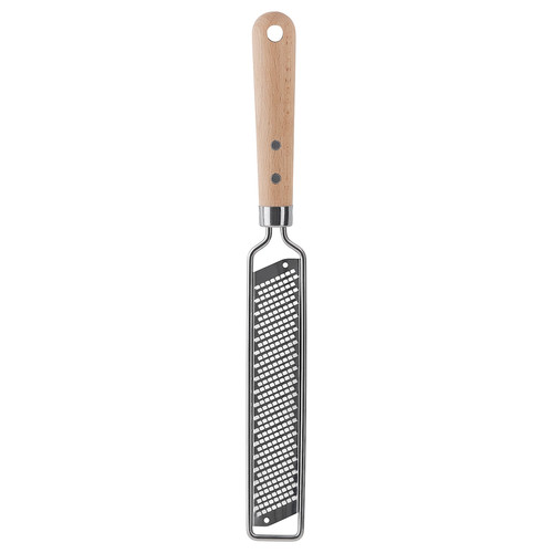 VARDAGEN Zester with handle, stainless steel/beech, 33 cm