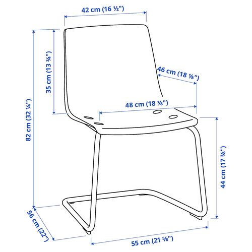 EKEDALEN / TOBIAS Table and 6 chairs, white/transparent chrome-plated, 180/240 cm