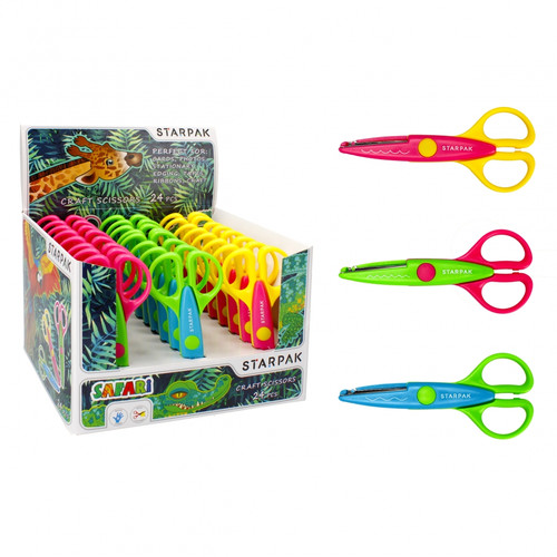 Decorative Craft Scissors Safari 14cm 24pcs