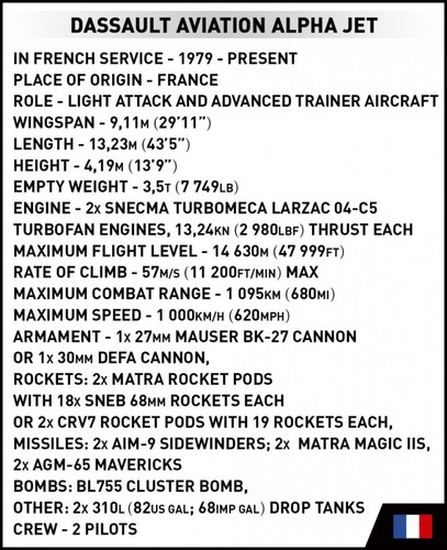 Cobi Blocks Armed Forces Alpha Jet 364pcs 8+