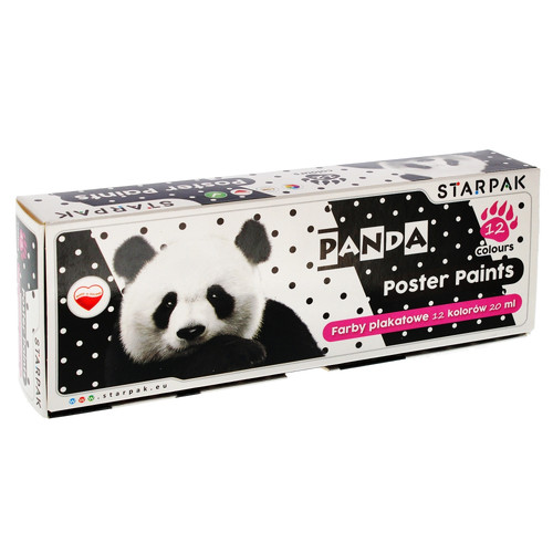 Starpak Poster Paints 12 Colours x 20ml Panda