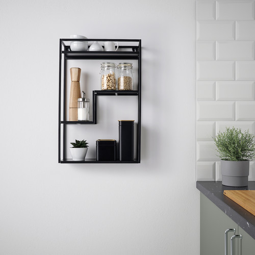 LINDÅSEN Display shelf, anthracite, 40x60 cm