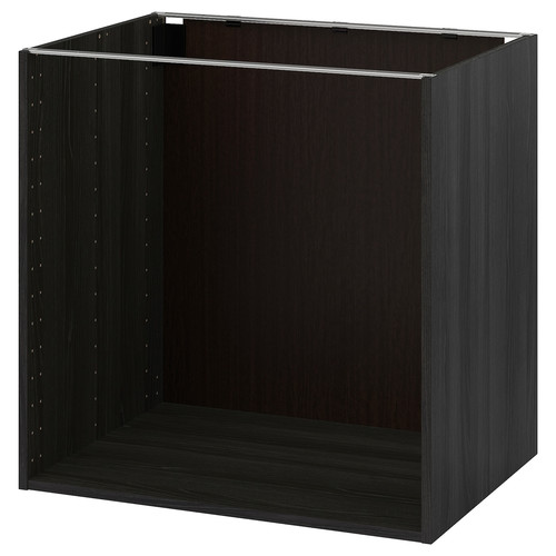 METOD Base cabinet frame, black, 80x60x80 cm