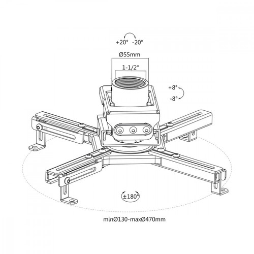 MacLean Ceiling Mount for the Projector MC-91