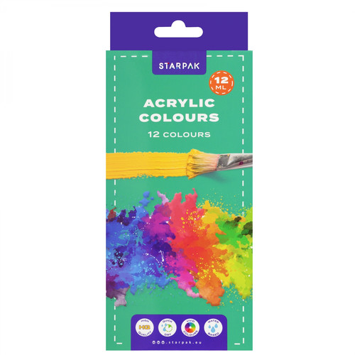 Starpak Acrylic Paints 12 Colours