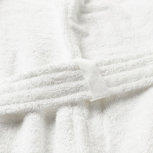 ROCKÅN Bath robe, white, S/M