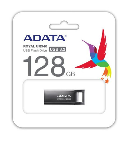 Adata Pen Drive USB Flash Drive UR340 128GB USB3.2 Gen1 Black