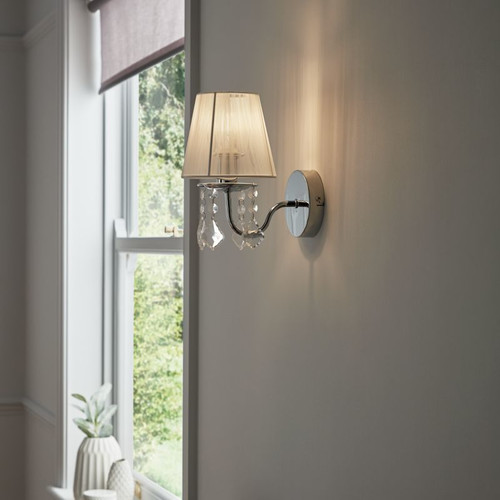 GoodHome Wall Lamp Hovland 1-p E14, chrome