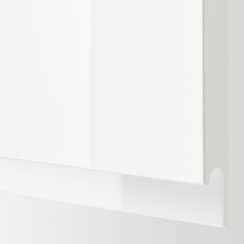 METOD Wall cab horizo 2 doors w push-open, white/Voxtorp high-gloss/white, 80x80 cm