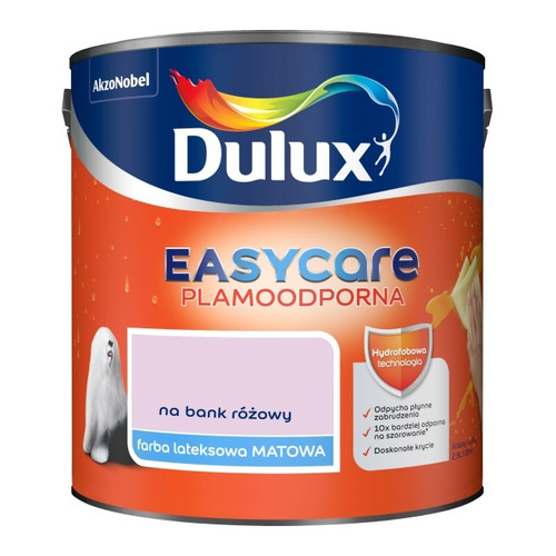 Dulux EasyCare Matt Latex Stain-resistant Paint 2.5l surely pink