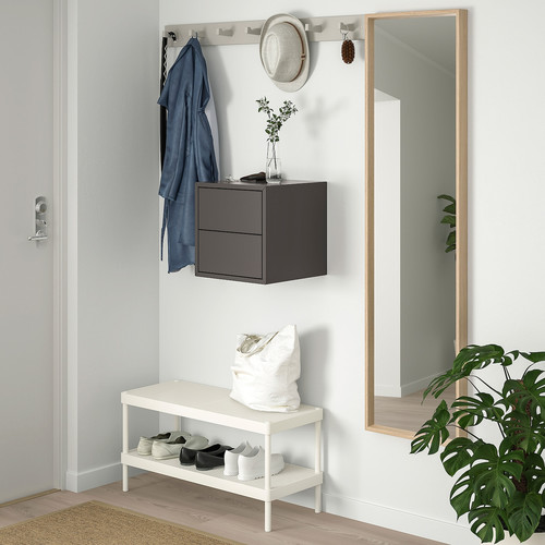 EKET Wall cabinet with 2 drawers, dark grey, 35x35x35 cm