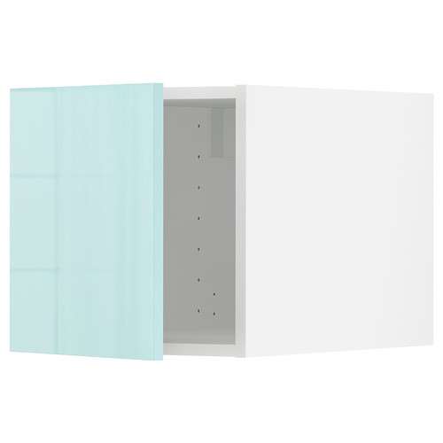 METOD Top cabinet, white Järsta/high-gloss light turquoise, 40x40 cm