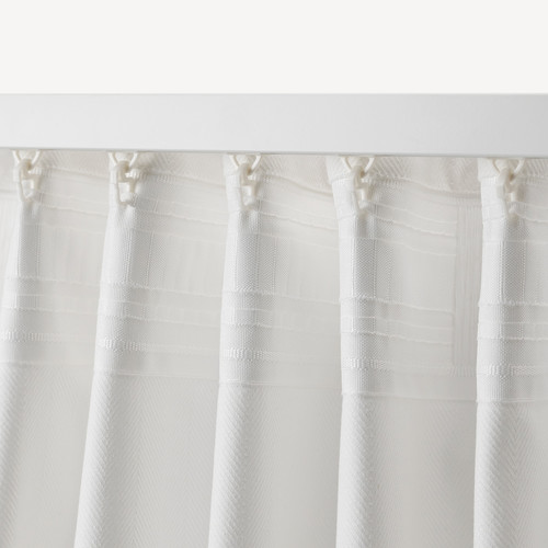 TIBAST Curtains, 1 pair, white, 145x300 cm