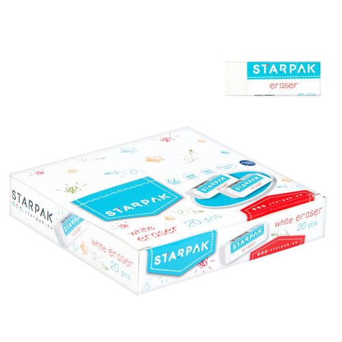 Starpak Eraser 20pcs, white
