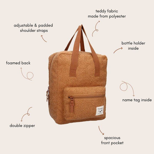 Kidzroom Children's Backpack Berlin Soft brown