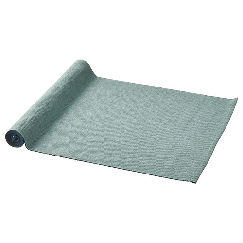 SVARTSENAP Table-runner, green-blue, 35x130 cm