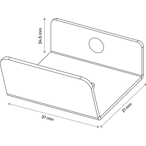 GoodHome Door and Drawer Handle Atomia 3.7 cm, black, 2 pack