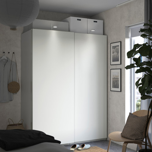 PAX / HASVIK Wardrobe, white/white, 150x66x201 cm