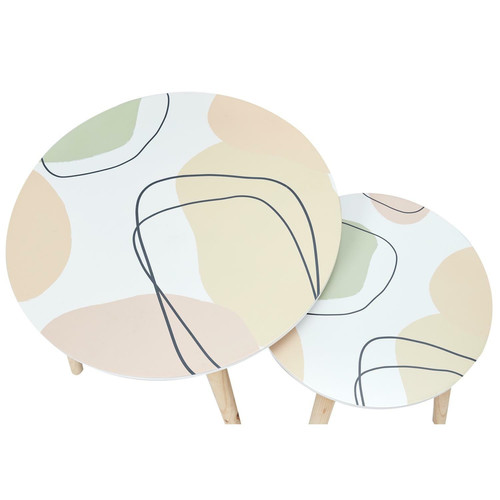 Nesting Tables Set of 2 Arty, pastel