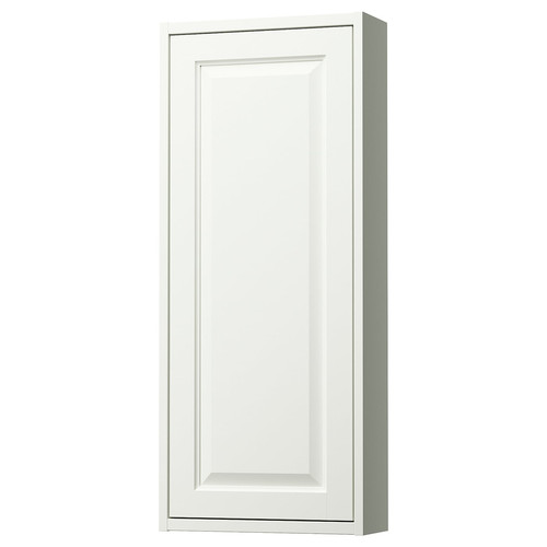 TÄNNFORSEN Wall cabinet with door, white, 40x15x95 cm