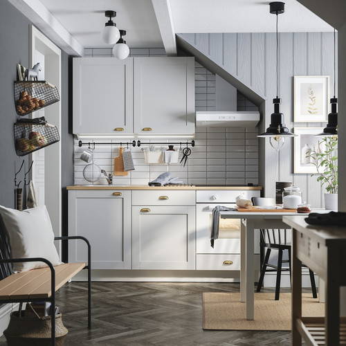 KNOXHULT Kitchen, grey, 180x61x220 cm