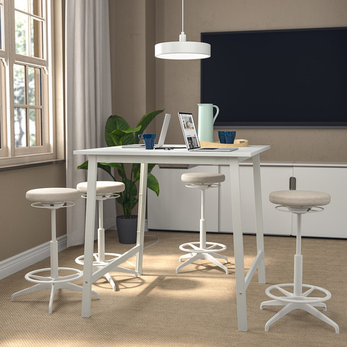 MITTZON Conference table, white, 140x108x105 cm