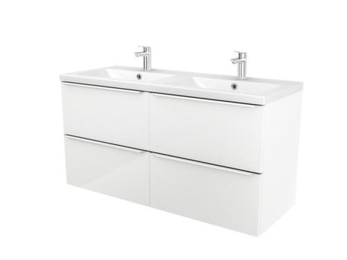 GoodHome Hanging Basin Cabinet Imandra 120 cm, white