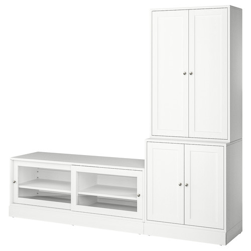 HAVSTA TV storage combination, white, 241x47x212 cm