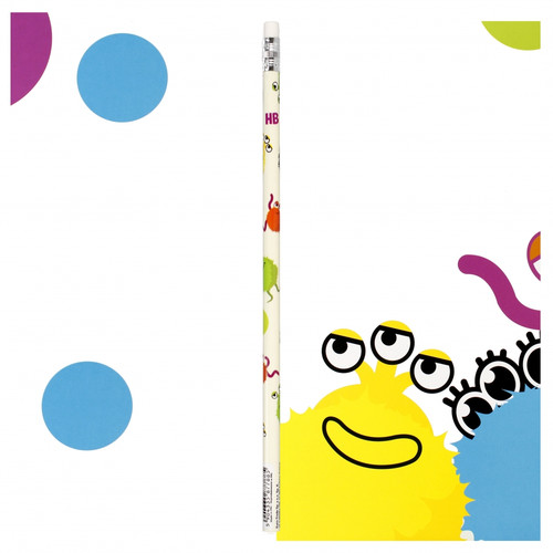 HB Pencil with Rubber Set of 48pcs Monster