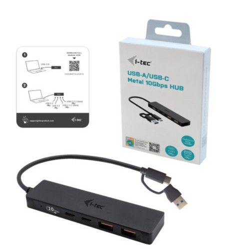 i-tec HUB USB-C Metal 2x USB 3.0 2x USB-C