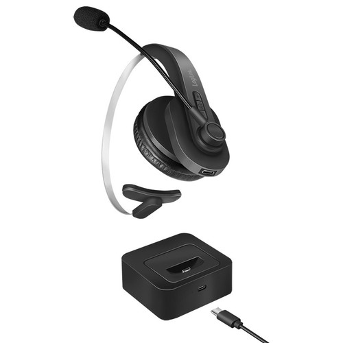 LogiLink Headset Headphones Bluetooth with Charging Stand