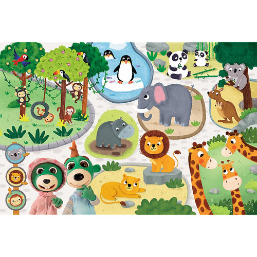 Trefl Primo Super Giant Children's Puzzle Babies and the Bear In the Zoo 2+