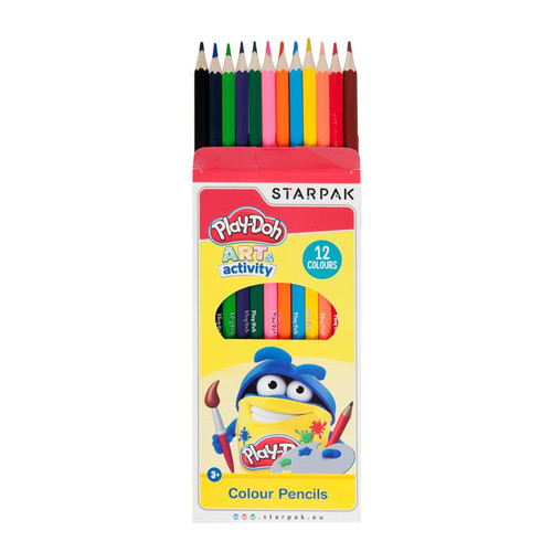 Starpak Colour Pencil + Brush 12 Colours Play-Doh